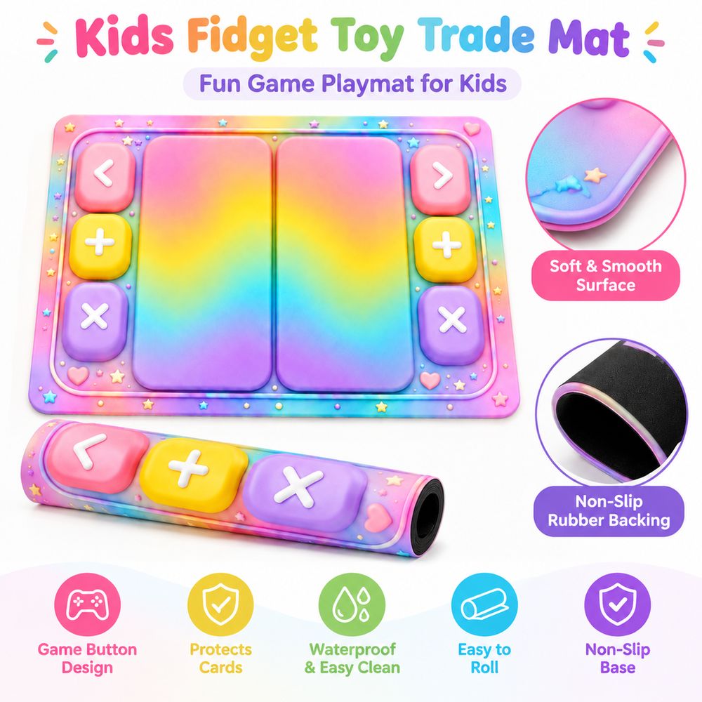 Bar Mat Rubber - Rounded Buttons Fidget Trading Mat Rubber