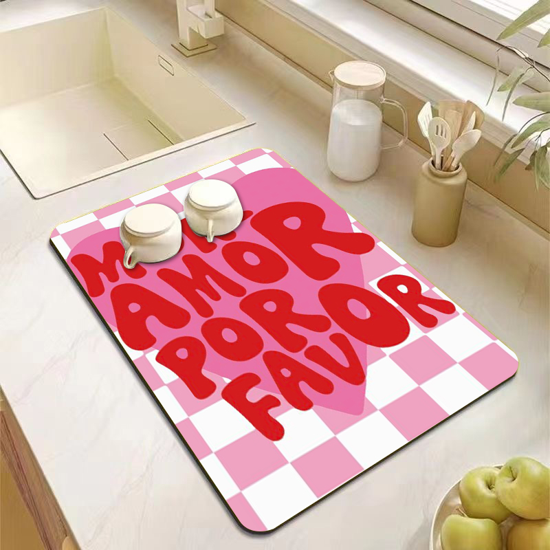 Aesthetic Pink Green Striped K - đánh giá và giá Bar Mat Rubber