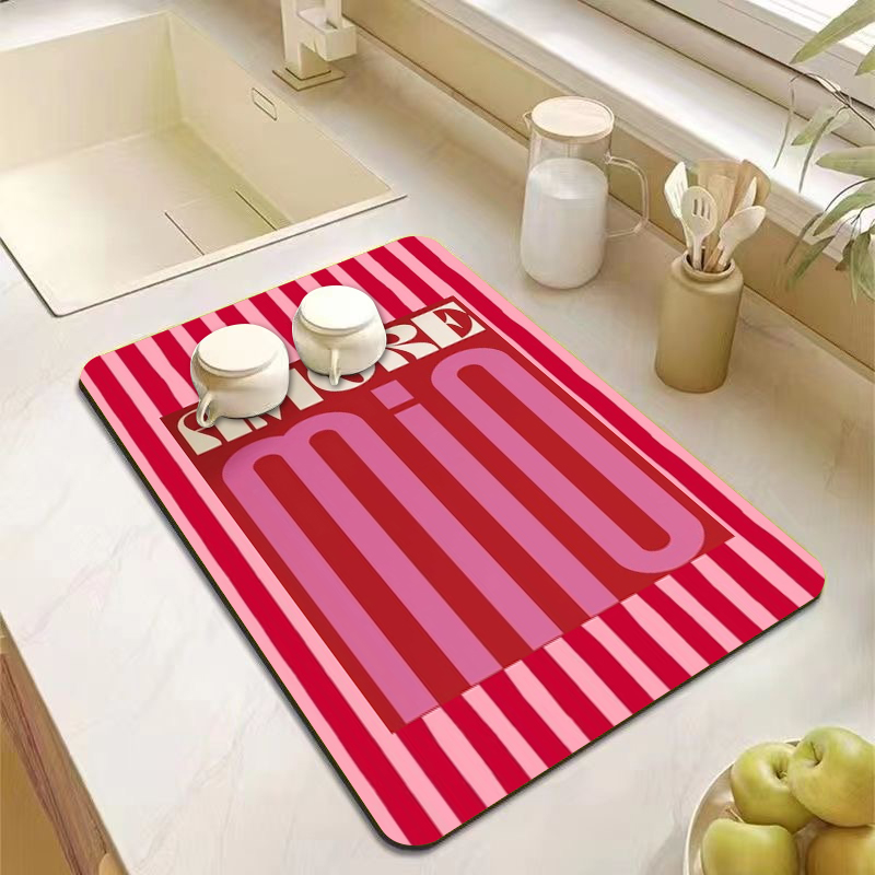 Aesthetic Pink Green Striped K - đánh giá và giá Bar Mat Rubber