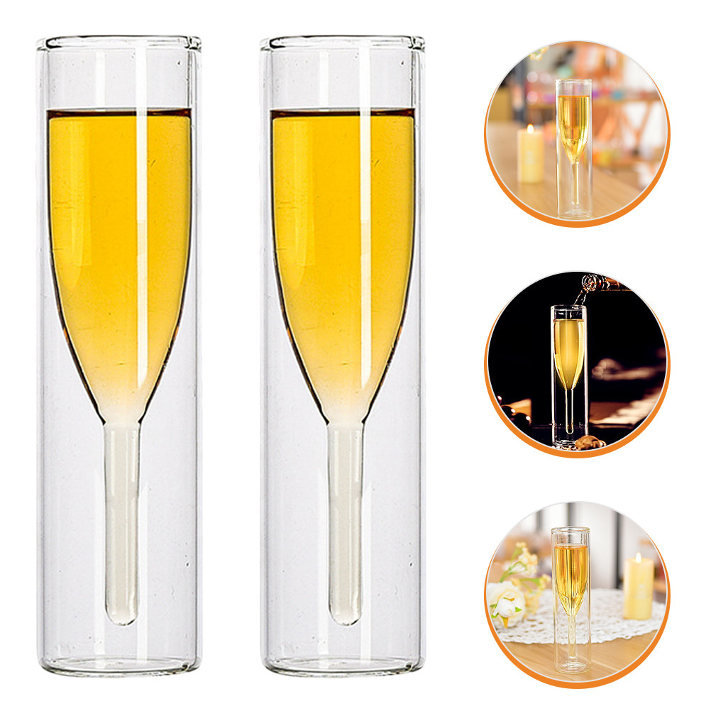 2Pcs Double Wall Glass Set 100 - đánh giá và giá Home Bar Set