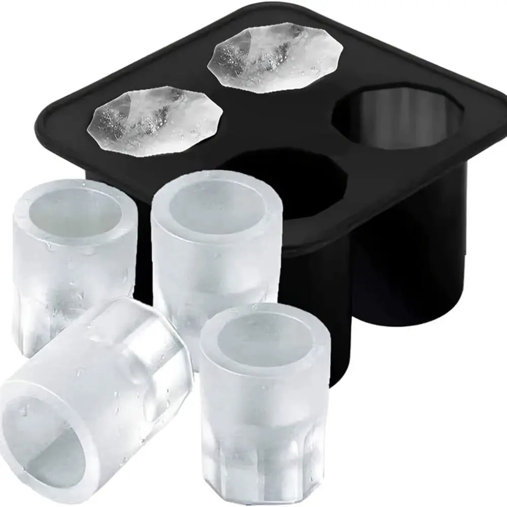 4 Cup Shape Silicone Ice Cube  - đánh giá và giá Ice Mold Sphere