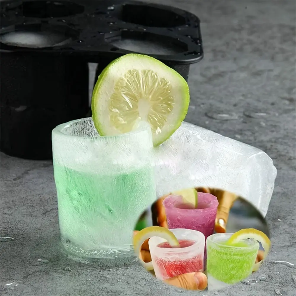 4 Cup Shape Silicone Ice Cube  - đánh giá và giá Ice Mold Sphere