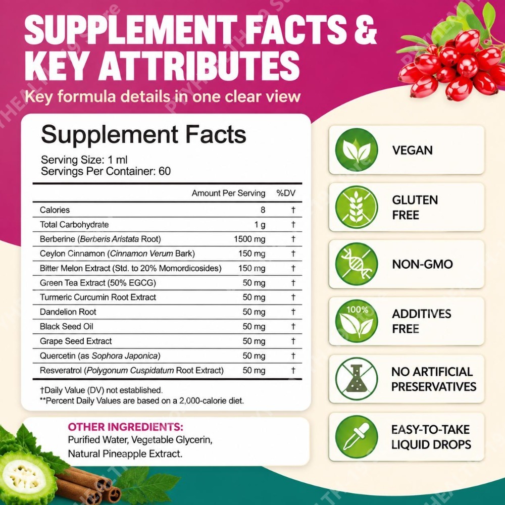 Acentiallabs Berberine Liquid  - đánh giá và giá Bitters Bottle Set